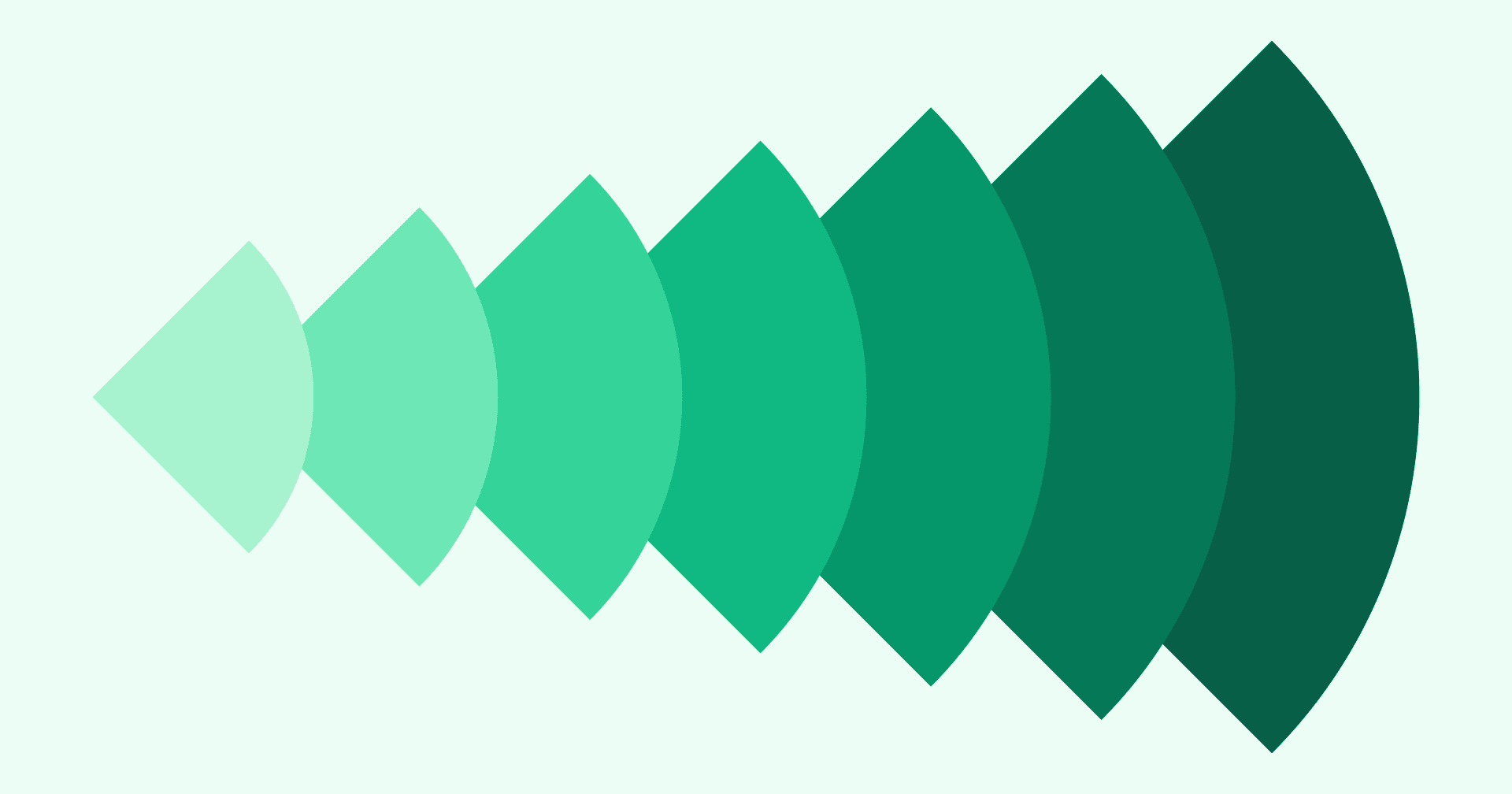 abstract design with green quarter circles