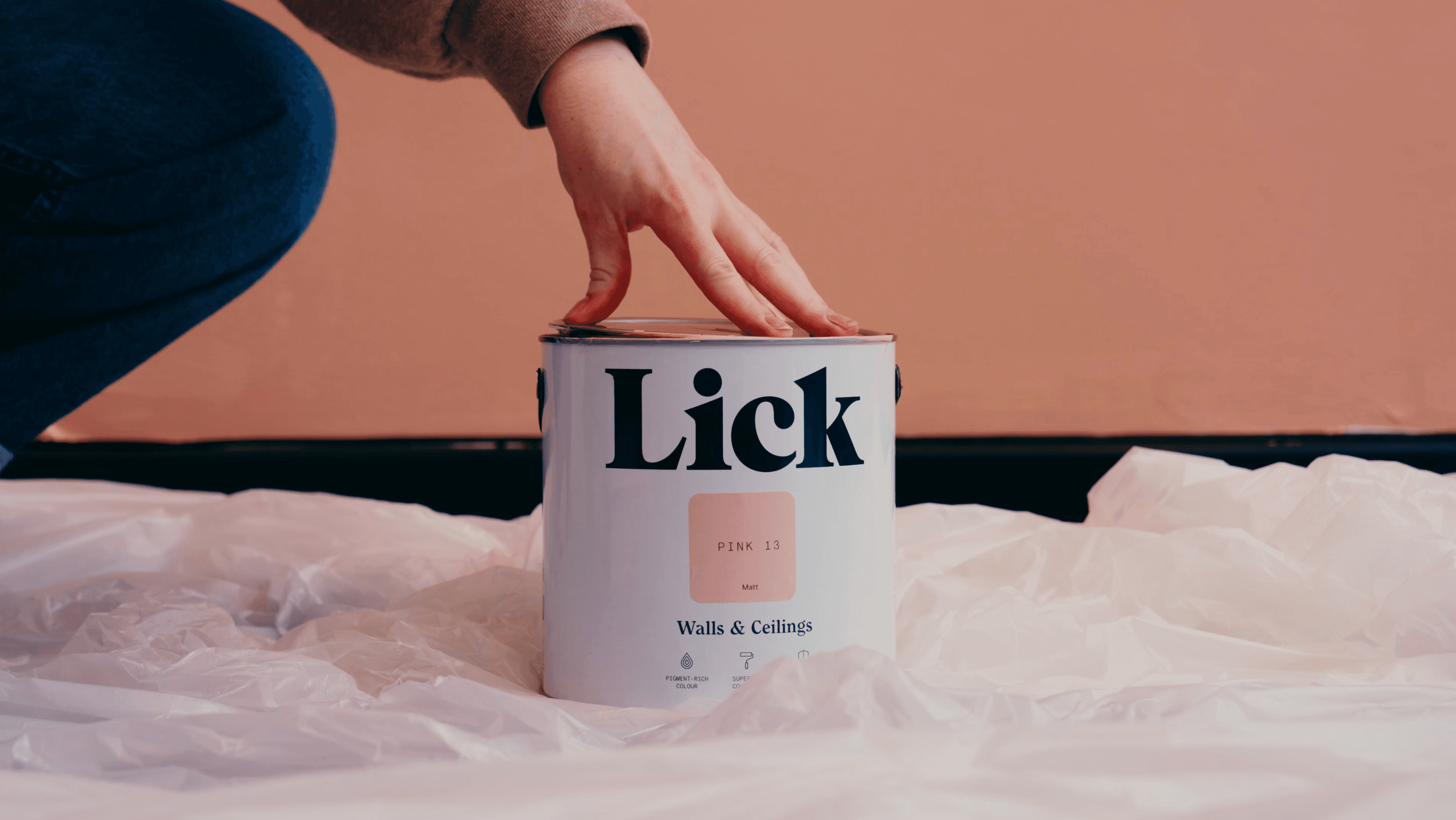 Lick curated paint colour on an interior wall