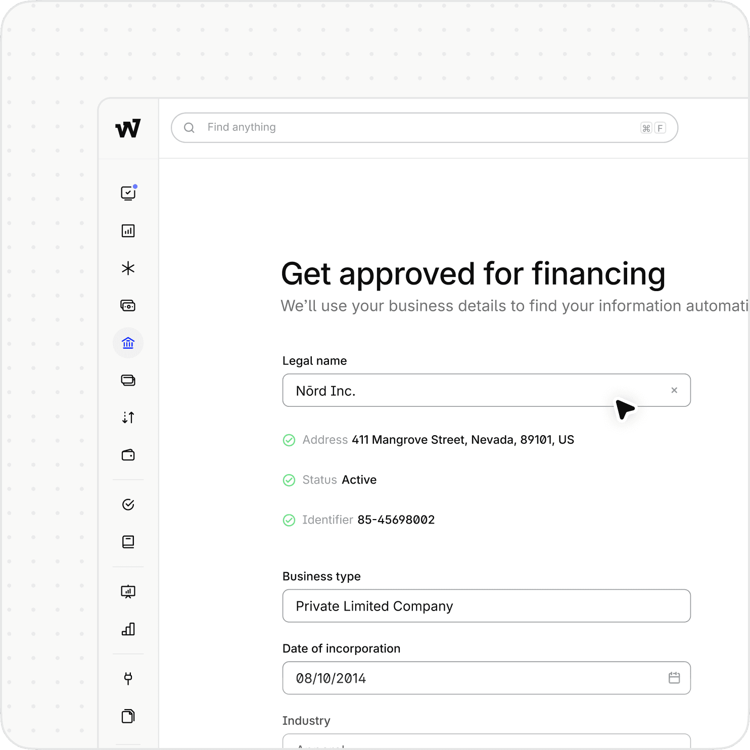 Wayflyer broker application onboarding screen.