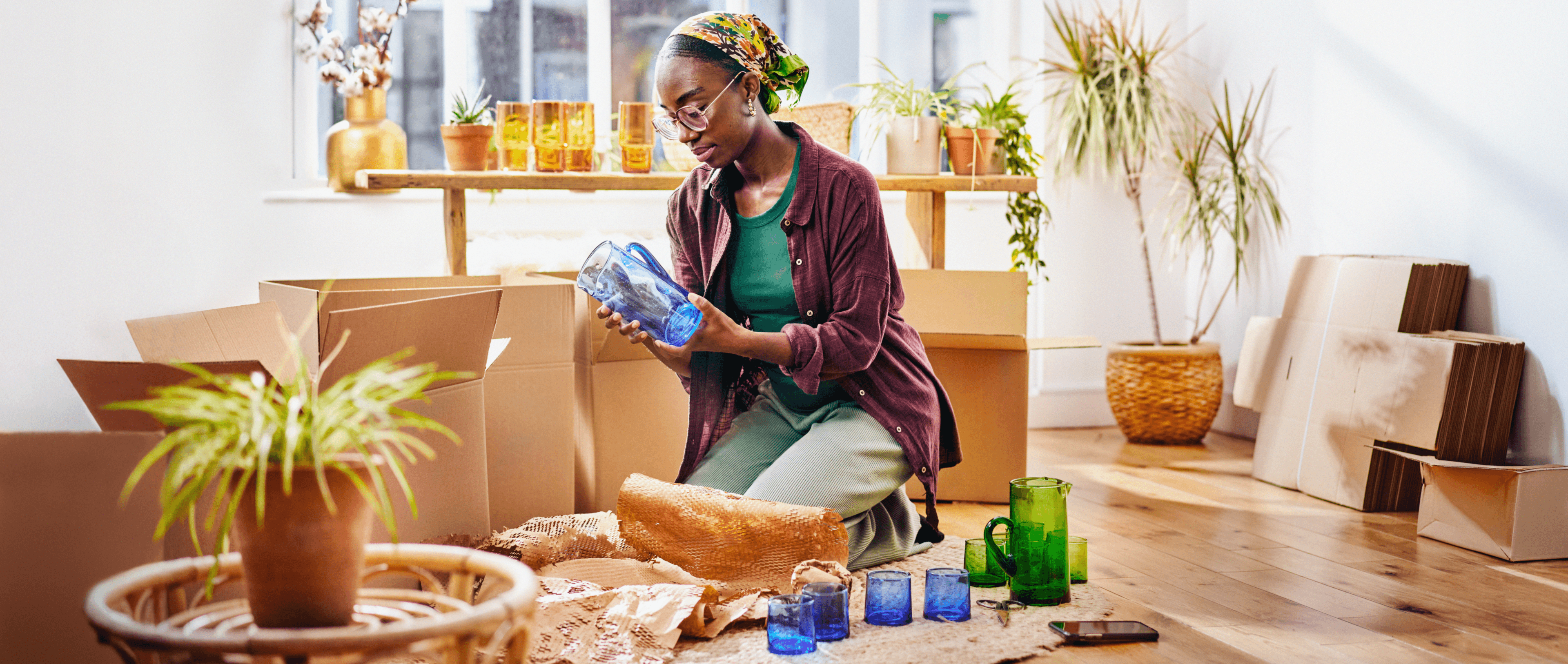 vrouwen verpakking glas - liggend