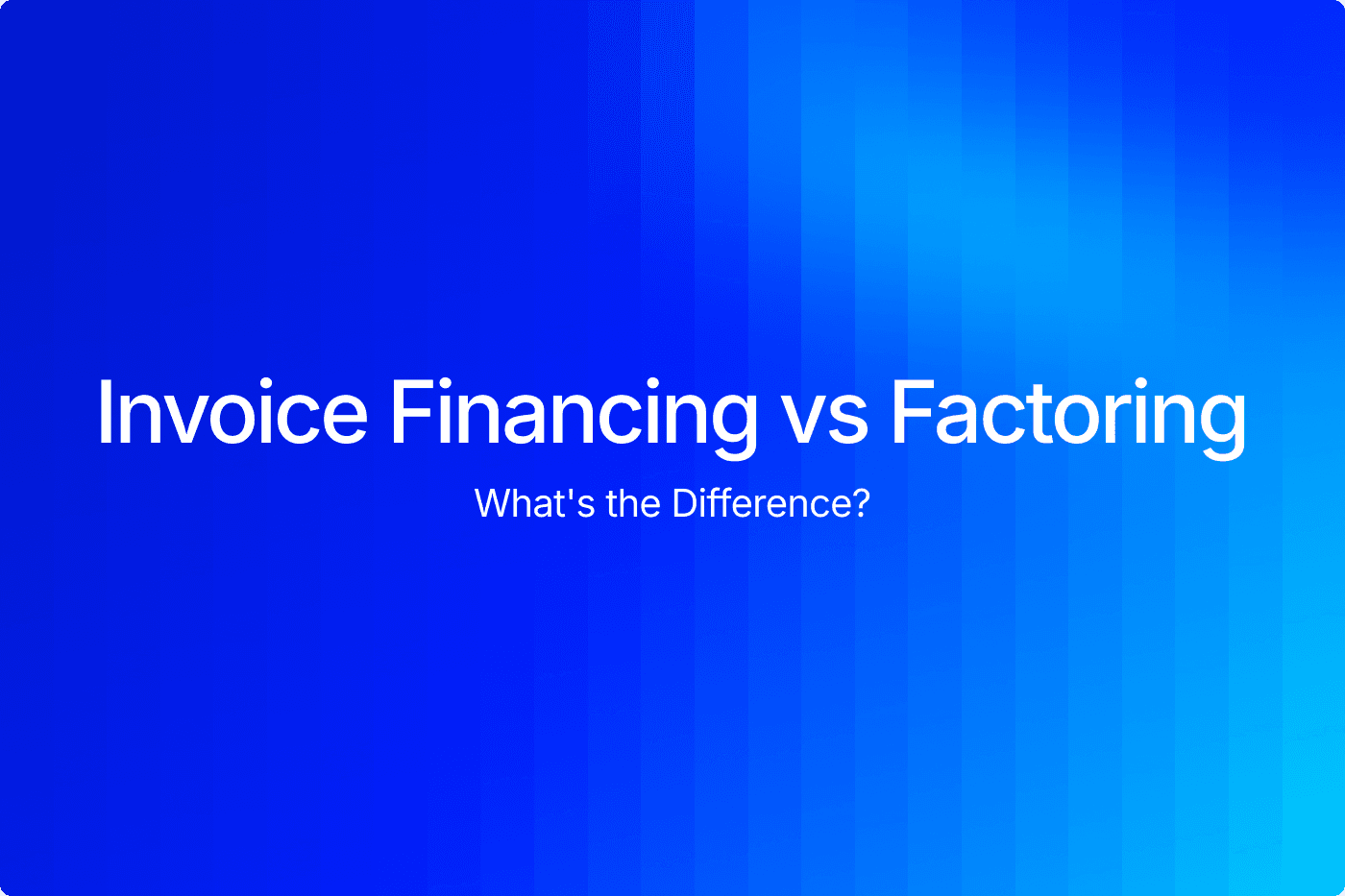Invoice finance vs factoring: what's the difference?