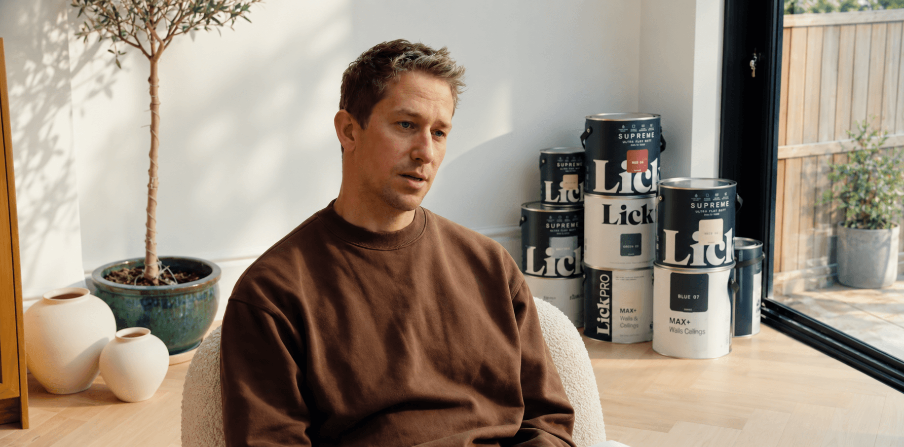 Lick curated paint colour on an interior wall